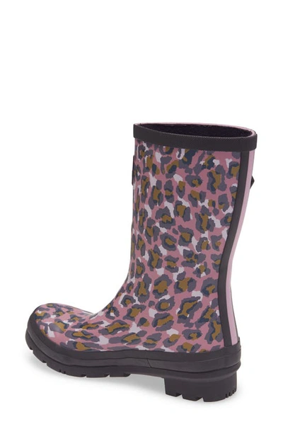 Shop Joules Print Molly Welly Rain Boot In Pnkleopard