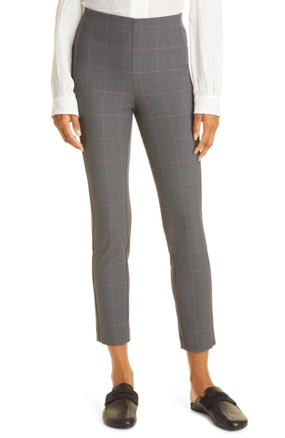 Rag & Bone Simone Skinny Micro-check Crop Pants In Grey Multi