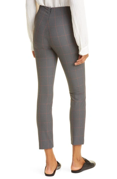 Rag & Bone Simone Skinny Micro-check Crop Pants In Grey Multi