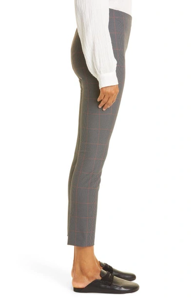 Rag & Bone Simone Skinny Micro-check Crop Pants In Grey Multi