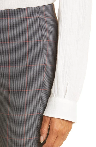 Rag & Bone Simone Skinny Micro-check Crop Pants In Grey Multi