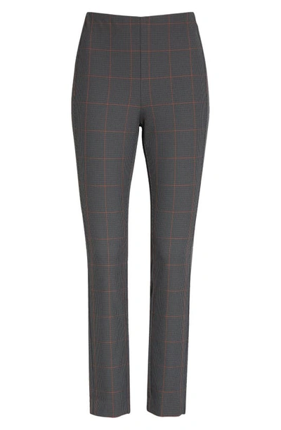 Rag & Bone Simone Skinny Micro-check Crop Pants In Grey Multi