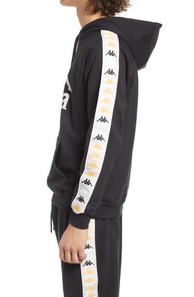 Kappa 222 Banda Hurtado 3 Cotton Logo Taped Regular Fit Hoodie In Black/ white | ModeSens