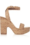TABITHA SIMMONS Harlow perforated cork and leather sandals
