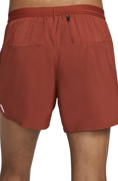 Shop Nike Flex Stride 5 Running Shorts In Rugged Orange