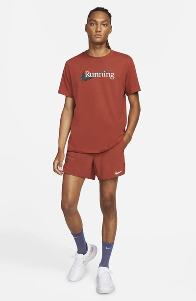 Nike Flex Stride 5 Running Shorts In Rugged Orange
