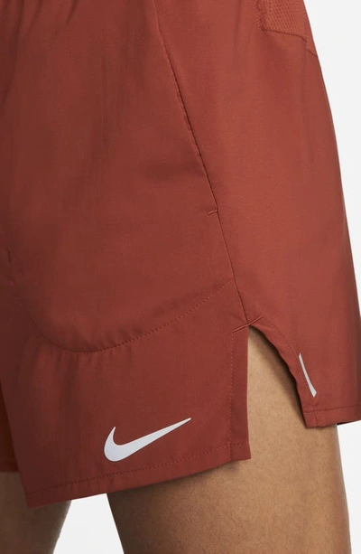 Shop Nike Flex Stride 5 Running Shorts In Rugged Orange