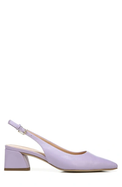 Shop Franco Sarto Jacer Block Heel Leather Slingback Pump In Lilac