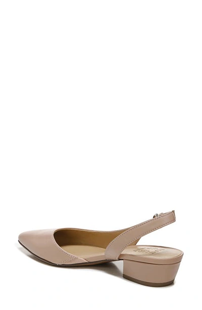 Naturalizer Banks Womens Leather Kitten Slingback Heels In Opal