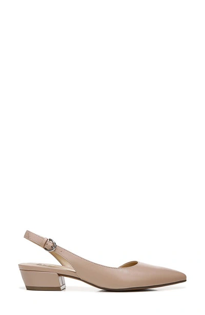 Naturalizer Banks Womens Leather Kitten Slingback Heels In Opal