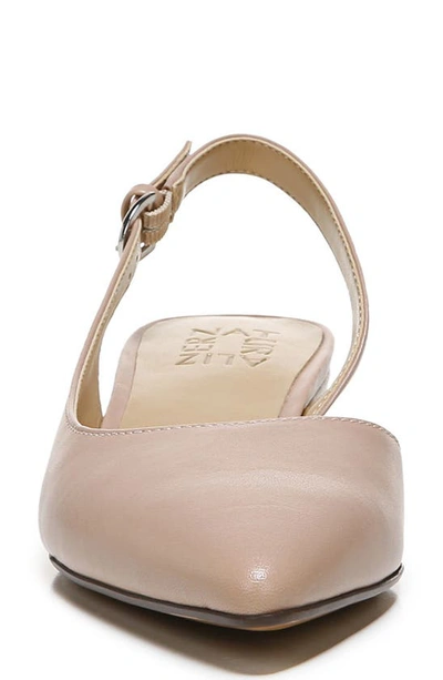 Naturalizer Banks Womens Leather Kitten Slingback Heels In Opal