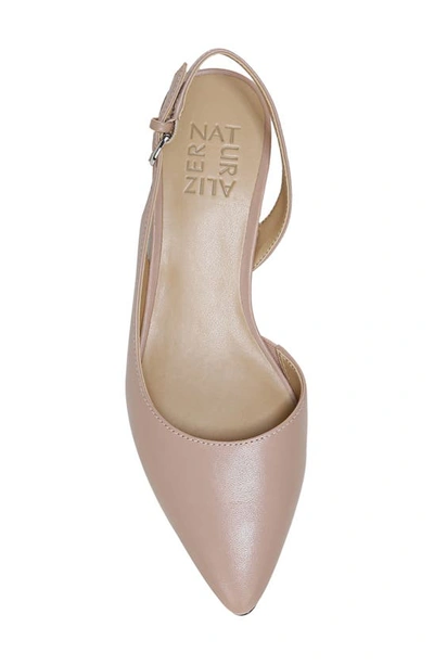 Naturalizer Banks Womens Leather Kitten Slingback Heels In Opal