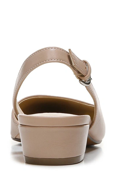 Naturalizer Banks Womens Leather Kitten Slingback Heels In Opal