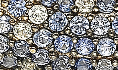 Suzy Levian Sterling Silver Pave Cz Swan Pin In Blue