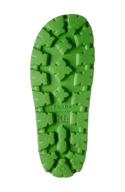 Shop Prada Logo Slide Sandal In Mela