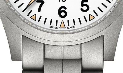 Shop Hamilton Khaki Field Mechanical Bracelet Watch, 42mm In Stainless Steel