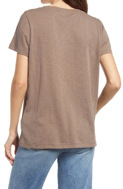 Shop Madewell Whisper Cotton V-neck T-shirt In Castle Rock