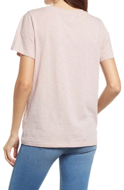 Shop Madewell Whisper Cotton V-neck T-shirt In Wisteria Dove