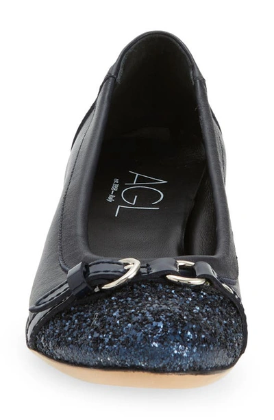 Shop Agl Attilio Giusti Leombruni Monika Cap Toe Ballet Flat In Night Coal