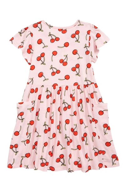 Shop Harper Canyon Kids' Pocket T-shirt Dress In Pink English Cherry Toss