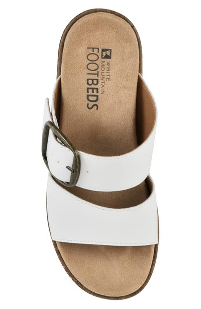 Shop White Mountain Copious Block Heel Sandal In White/ Smooth