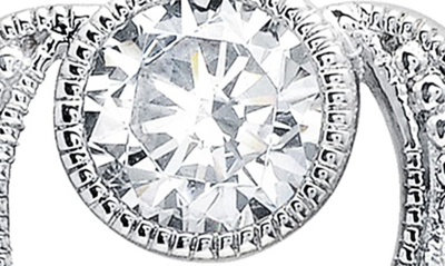 Shop Crislu X Andrew Prince Scrool Crystal Drop Earrings In Platinum