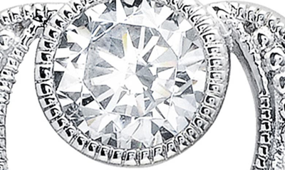 Crislu X Andrew Prince Scrool Crystal Drop Earrings In Platinum