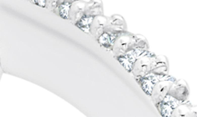 Crislu Cubic Zirconia Inside Out Hoop Earrings In Platinum