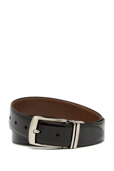 Shop Boconi Reversible Leather Belt In Rev-blk/brwn