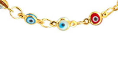 Bling Jewelry Evil Eye Long Strand Wrap Layer Chain Necklace In Gold