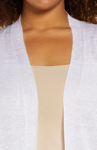 Nic + Zoe Lightweight Long Boc Cardigan In Paper White