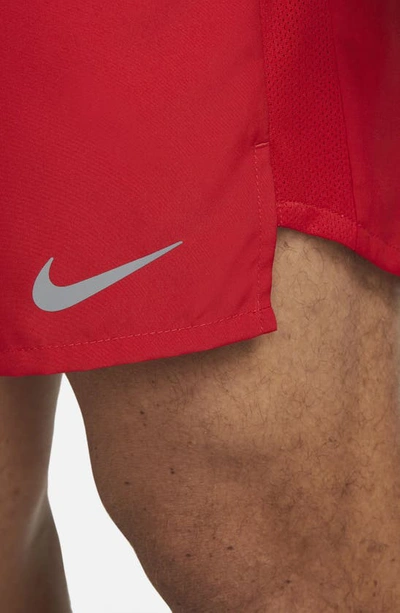 Shop Nike Dri-fit Challenger 2-in-1 Running Shorts In University Red