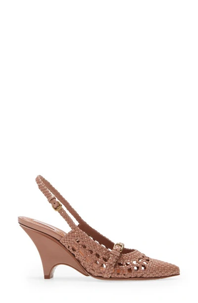 Shop Zimmermann Woven Slingback Pump In Blush