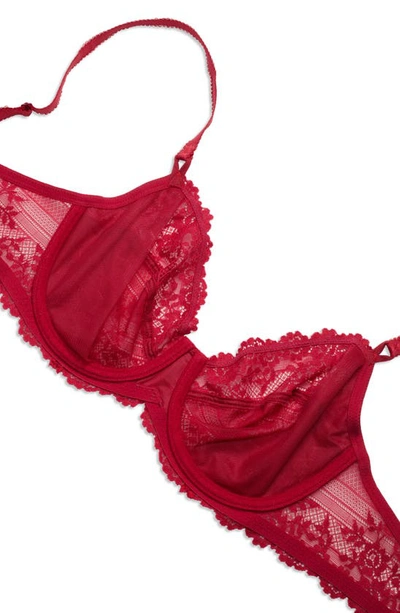 Shop Wacoal Embrace Lace Underwire Bra In Persian Red