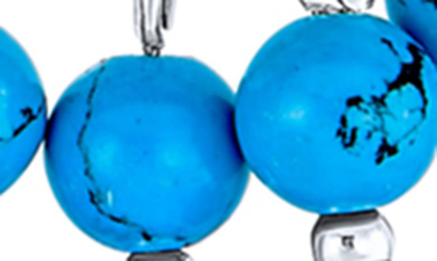 Shop Bling Jewelry Sterling Silver Turquoise Fringe Drop Earrings In Blue