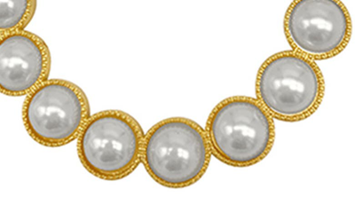 Shop Adornia Imitation Pearl Hoop Drop Earrings In White