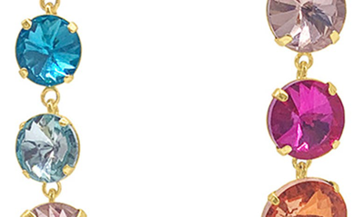 Shop Adornia Rainbow Linear Drop Earrings In Multi