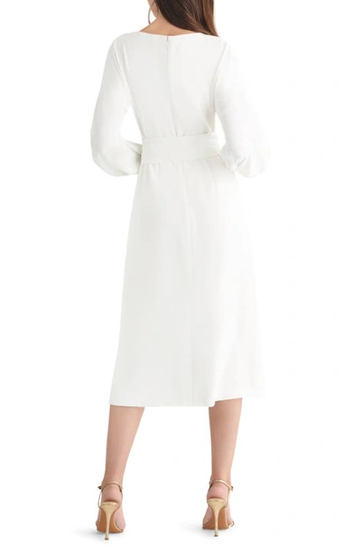 Shop Sachin & Babi Annie Long Sleeve Belted Crepe Dress In Ivy