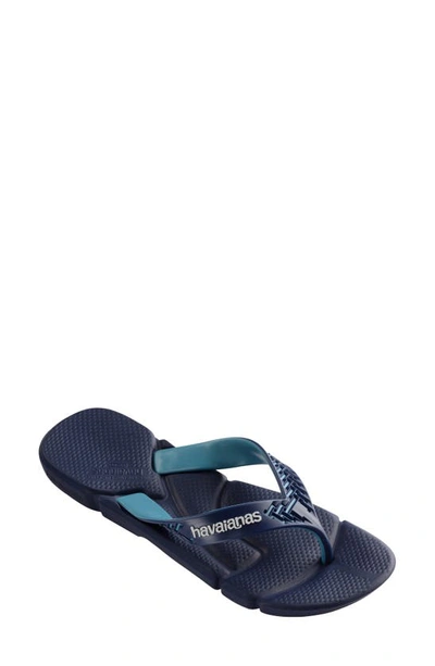 Shop Havaianas 'power' Flip Flop In Marine/ Blue Nautico