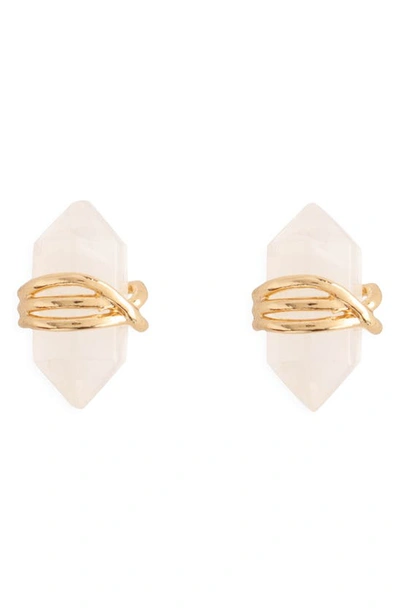 Shop Petit Moments Badlands Stud Earrings In Gold