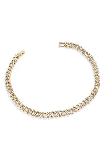 Shop Baublebar Miley Pavé Curb Chain Bracelet In Gold