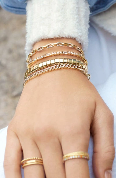 Shop Baublebar Miley Pavé Curb Chain Bracelet In Gold