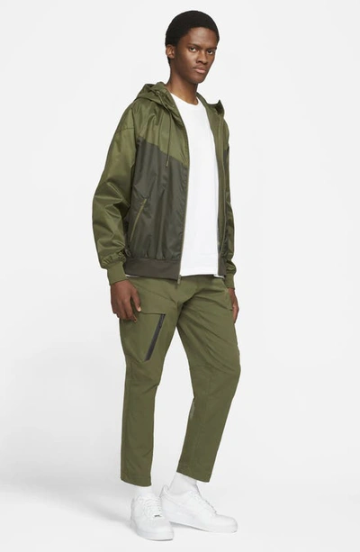 Shop Nike Sportswear Tech Essential Cargo Pants In Rough Green/ Black