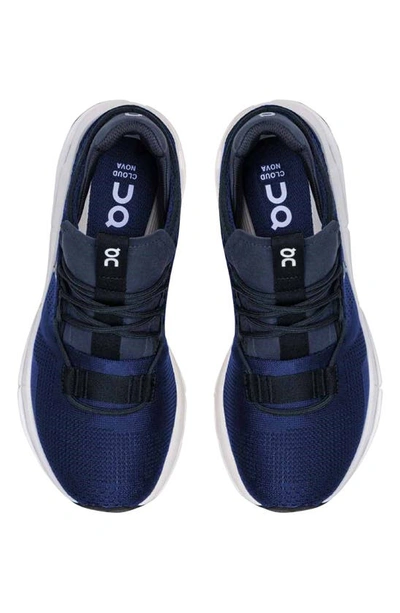On Cloudnova Sneaker In Navy/ White