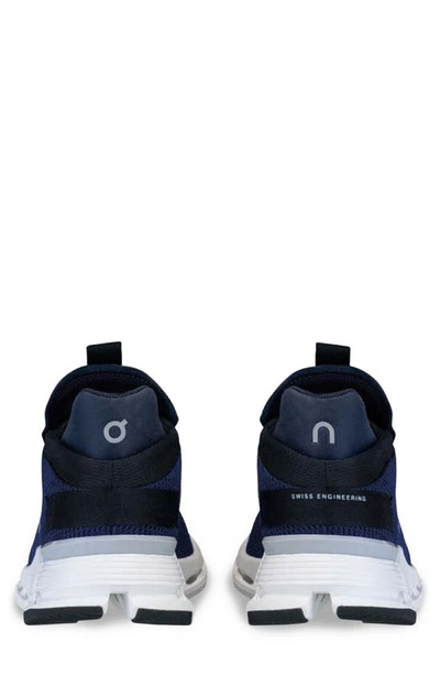 On Cloudnova Sneaker In Navy/ White