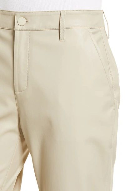 Ag Caden Crop Faux Leather Pants In Spun Wool