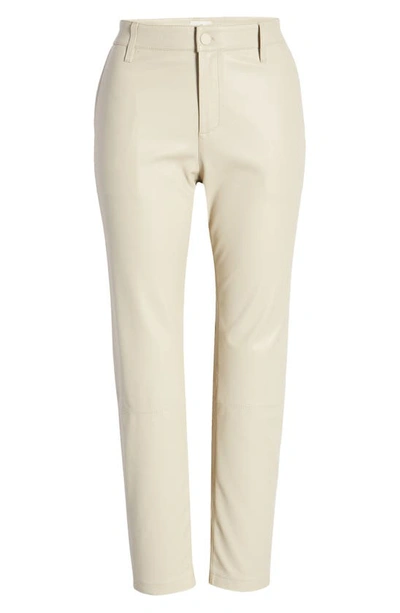 Shop Ag Caden Crop Faux Leather Pants In Spun Wool