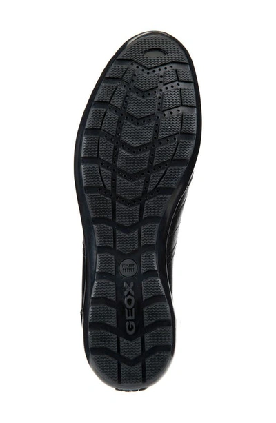 Shop Geox Symbol 21 Slip-on Sneaker In Black Leather