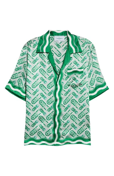 Casablanca Ping Pong Monogram Silk Dress - Farfetch
