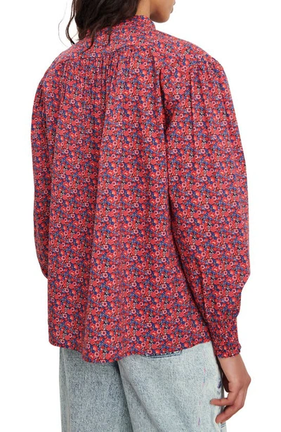 Shop Ba&sh Freja Floral Cotton Blouse In Pink